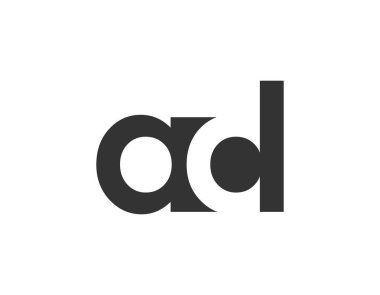 AD creative geometric initial based modern and minimal logo. Letter a d trendy fonts. Universal professional elegant techno vector design.