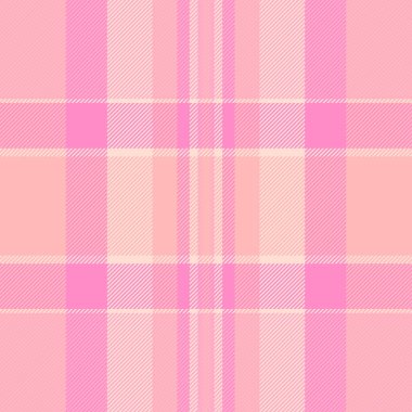 Kumaş desenli vektör dokusu, kumaş kumaş arkaplanı. Ekoseli oda, açık ve kırmızı renk paletinde tartanı kontrol et..