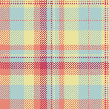 Eşsiz kumaş arkaplan dokusu, Meksika ekose kumaş kontrolü. Rojo tartan vektör deseni kırmızı ve açık renk paletinde pürüzsüz.