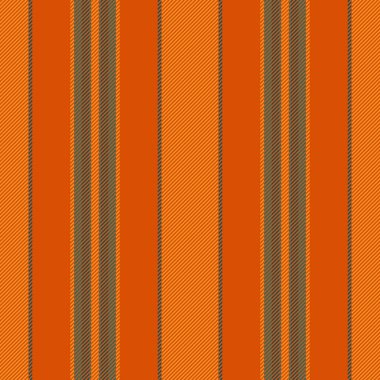 Ieometrik arka plan tekstil kumaşı, gerçek vektör çizgili desen. Palloween çizgileri turuncu ve havuç turuncu renklerde dikey desensizdir..