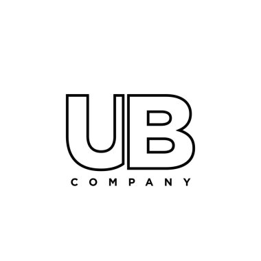Moda harfi U ve B, UB logo tasarım şablonu. Şirket kimliği için asgari monogram tabanlı logotype.