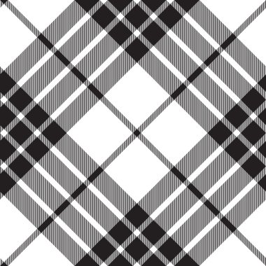 klan cameron tartan çapraz seamless modeli siyah beyaz