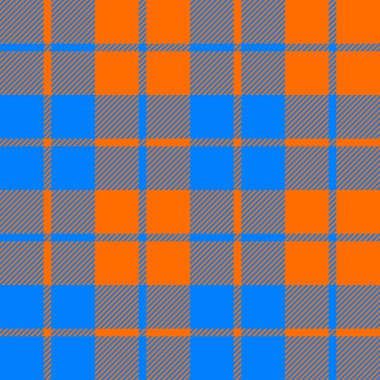 ekose kumaş doku seamless modeli turuncu ve mavi