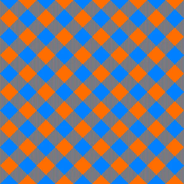 Nappe orange et bleue motif sans couture en diagonale — Image vectorielle