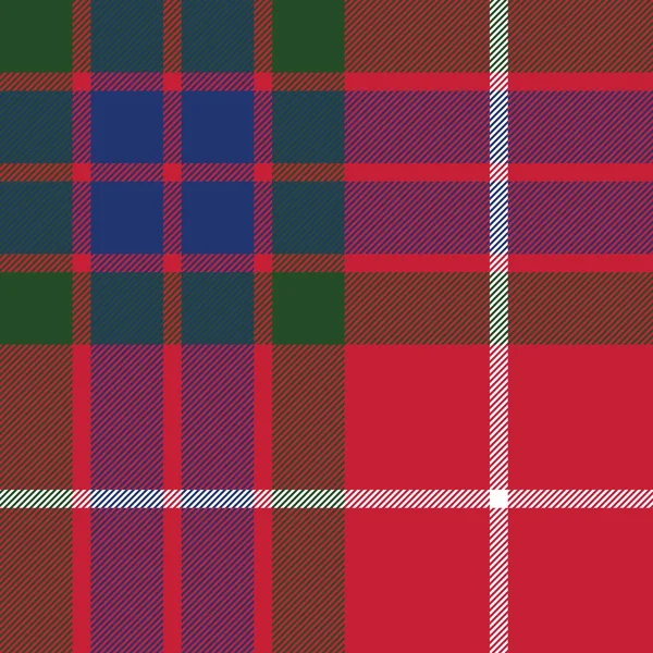 Fraser tartan seamless mönster tyg textur — Stock vektor