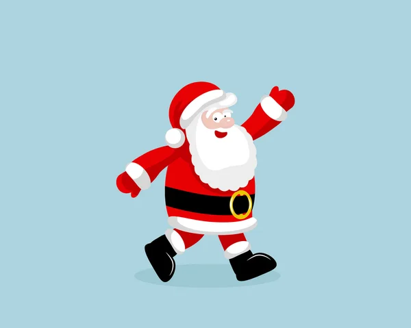 Père Noël en marche — Image vectorielle