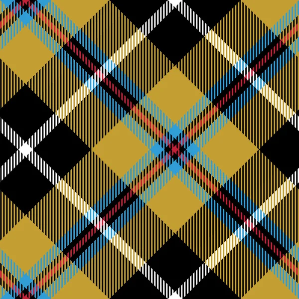 Kornisch Tartan Stoff Textur nahtlose diagonale Muster — Stockvektor