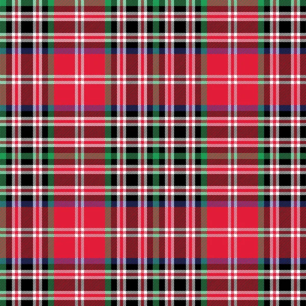 Kemp Tartan Textur Karomuster nahtlos — Stockvektor