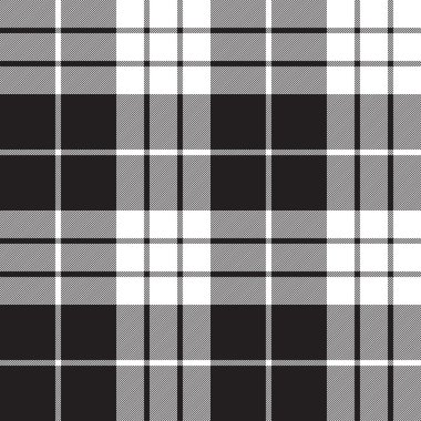 Macleod tartan plaid texture black white seamless pattern clipart