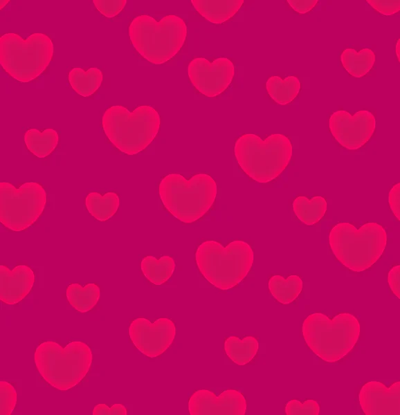 Herzen rosa Hintergrund nahtloses Muster — Stockvektor