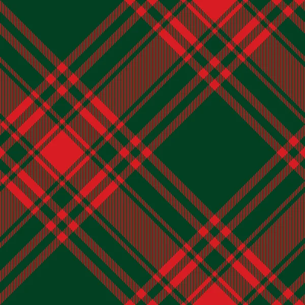 A Menzies tartan zöld piros szoknya átlós szövet textúra zökkenőmentes p — Stock Vector