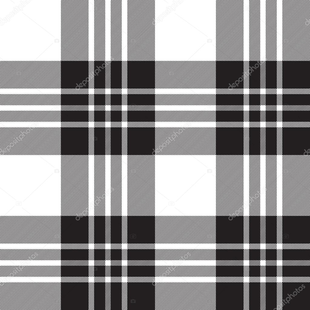 Macgregor tartan plaid black and white seamless pattern