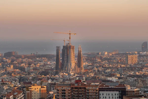 Барселона Іспанія Лютого 2020 Року Церква Саграда Фамілія Під Час — стокове фото