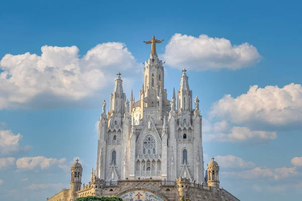 Temple Expiatori Del Sagrat Cor Sommet Mont Tibidabo Barcelone Espagne — Photo
