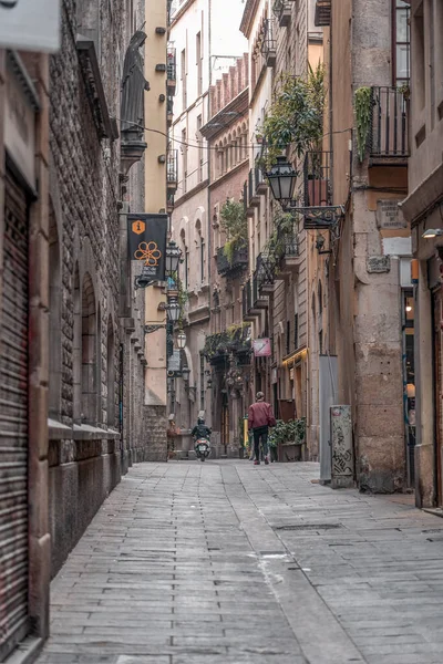 Barcelona Espanha Fevereiro 2020 Alley Street View Carrer Julia Portet — Fotografia de Stock