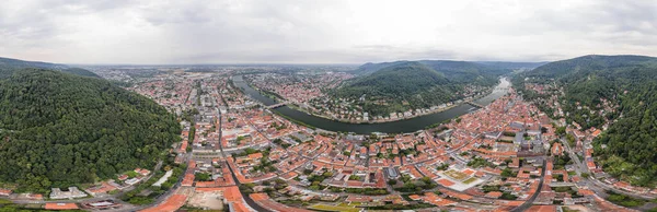 360 panoramiczny widok na stare miasto Hedeilberg w Niemczech — Zdjęcie stockowe