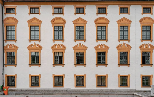 Kempten, Germany - Aug 3, 2020: Facade of Princely residence with barred window — Stock Photo, Image