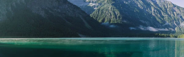 Avusturya 'da dağın zirvesine yakın Plansee Gölü manzarası — Stok fotoğraf