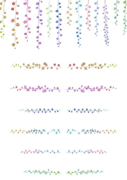 Маленькие листочки, сделанные из иллюстрации орнамента