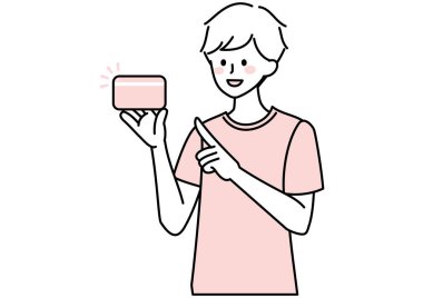 Elinde kart tutan bir adamın resmi.