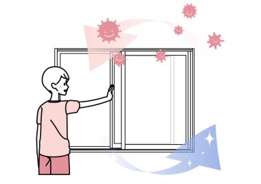 Pencereyi açıp havalandırma görüntüsü