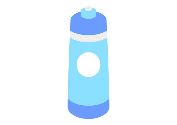 Clip Art Della Bottiglia Detergente Blu — Vettoriale Stock