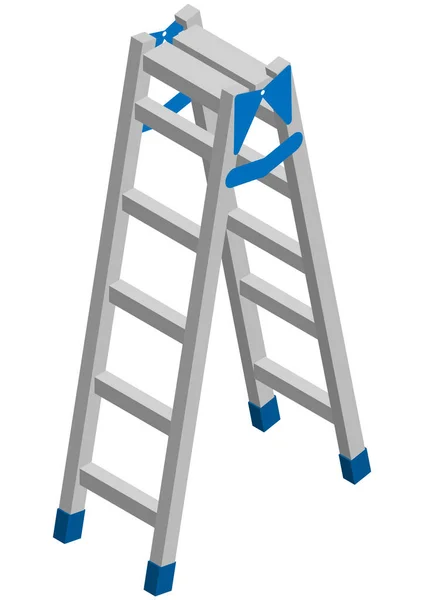 Isometric Illustration Folding Ladder Stepladder — Stock Vector