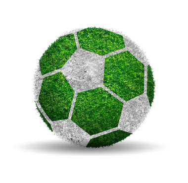 Futbol topu yeşil çim topu tasarımı ile
