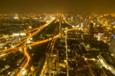 Gece cityscape arka plan bulanık