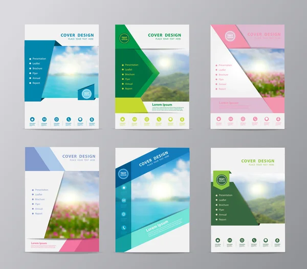 Annual report brochure flyer design template vector — Stock Vector