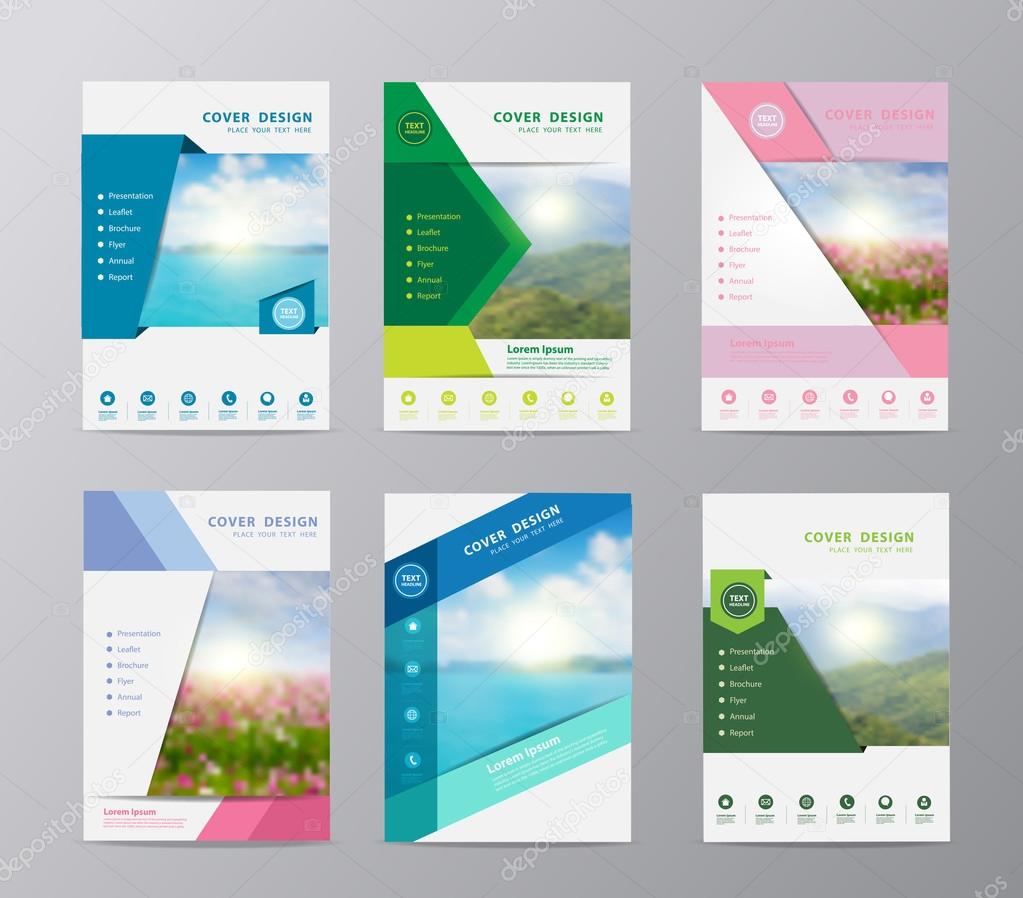 Annual report brochure flyer design template vector