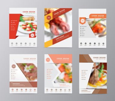 Yıllık rapor broşür el ilanı tasarımı gıda dizi arka plan bulanık