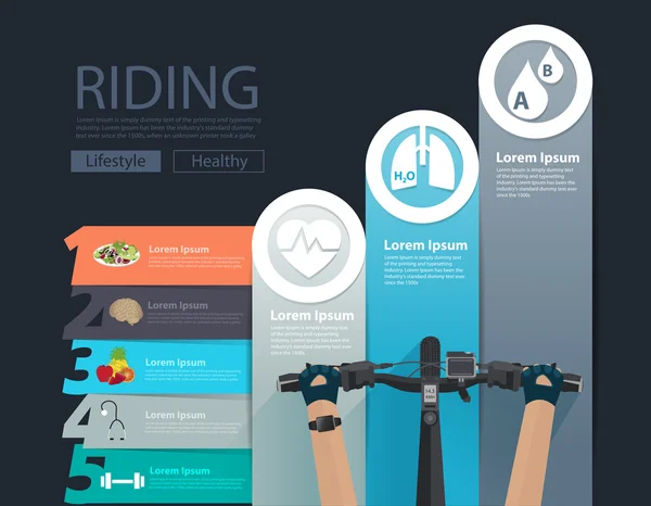 Projekt banera infografikę rower — Wektor stockowy