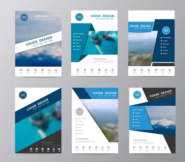 Jaarlijkse verslag brochure flyer ontwerp sjabloon vector — Stockvector