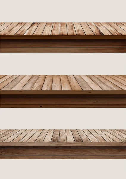 Tablero Mesa Madera Vectorial Utilizado Para Mostrar Montar Sus Productos — Vector de stock