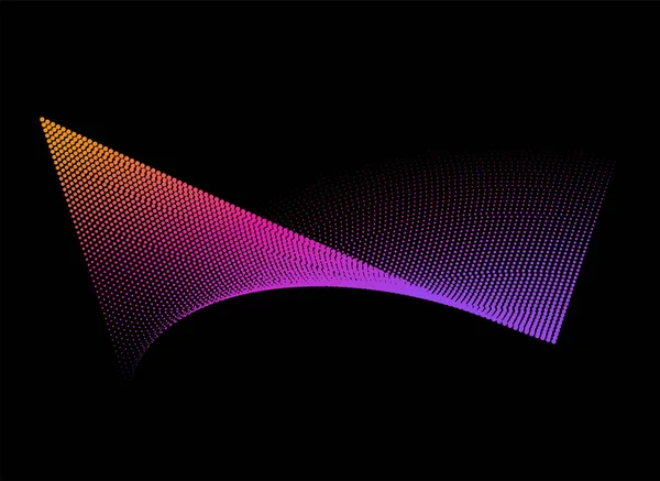 Vector Abstracto Medio Tono Puntos Fondo Con Ondas Dinámicas Colorido — Archivo Imágenes Vectoriales