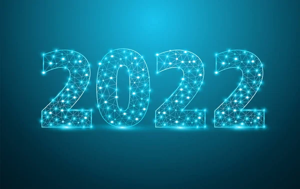 2022 Design Texto Ano Novo Com Números Letras Alfabeto Elegante —  Vetores de Stock
