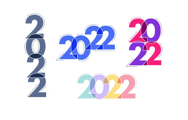 Новый 2022 Год Новым Логотипом Иллюстрация Вектор — стоковый вектор