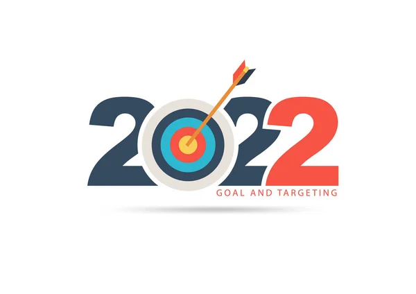 Логотип 2022 Новый Год Креативным Целевым Дизайном Идей Рынка Векторная — стоковый вектор