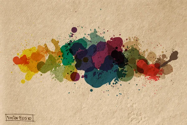 Éclaboussure aquarelle colorée — Image vectorielle