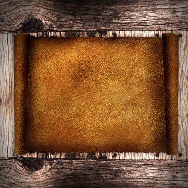 Rustik ahşap deri ile