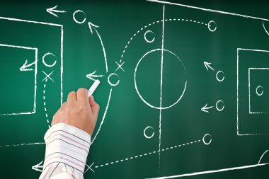 Tebeşir yazı tahtası üzerinde yardım