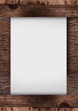 Kağıt levha ahşap zemin üzerinde