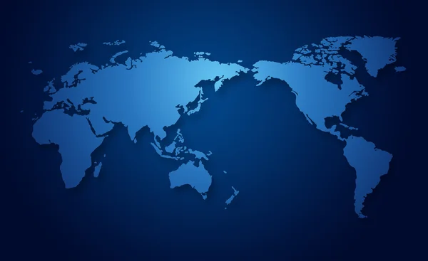 Blue world map — Stock Photo, Image