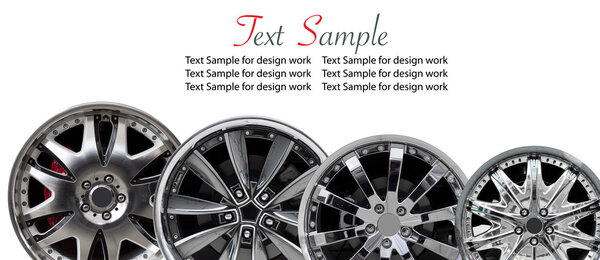 Car disks with text space