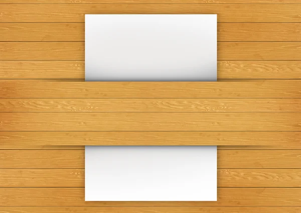 Paper sheet on wooden background — Stock Photo, Image