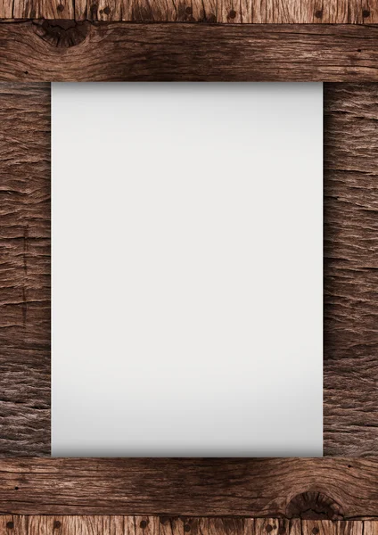 Paper sheet on wooden background — Stock Photo, Image