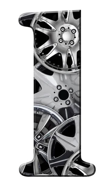 1 patterned with wheel trims — Stock Photo, Image
