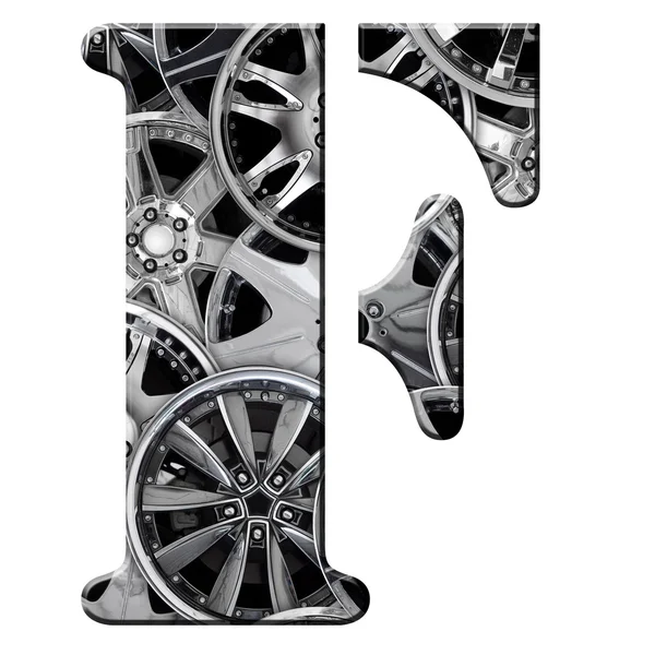 F mönstrad med ratten trim — Stockfoto