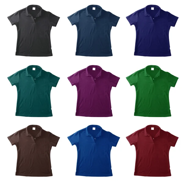 Kleurrijke polo t-shirts — Stockfoto